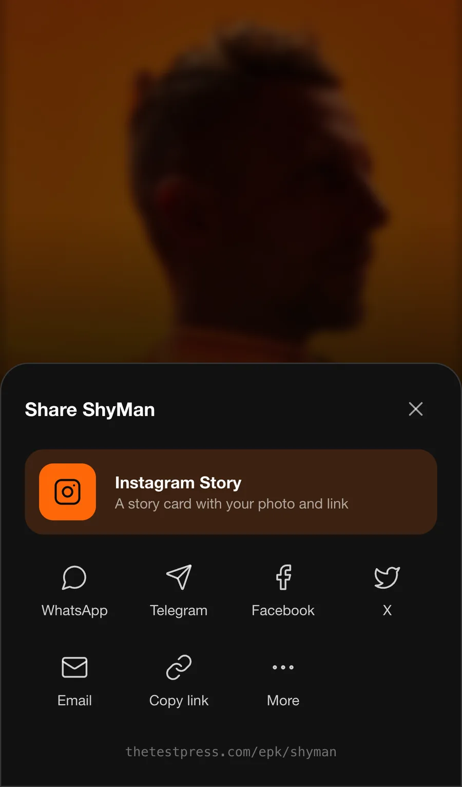 Share in one tap
