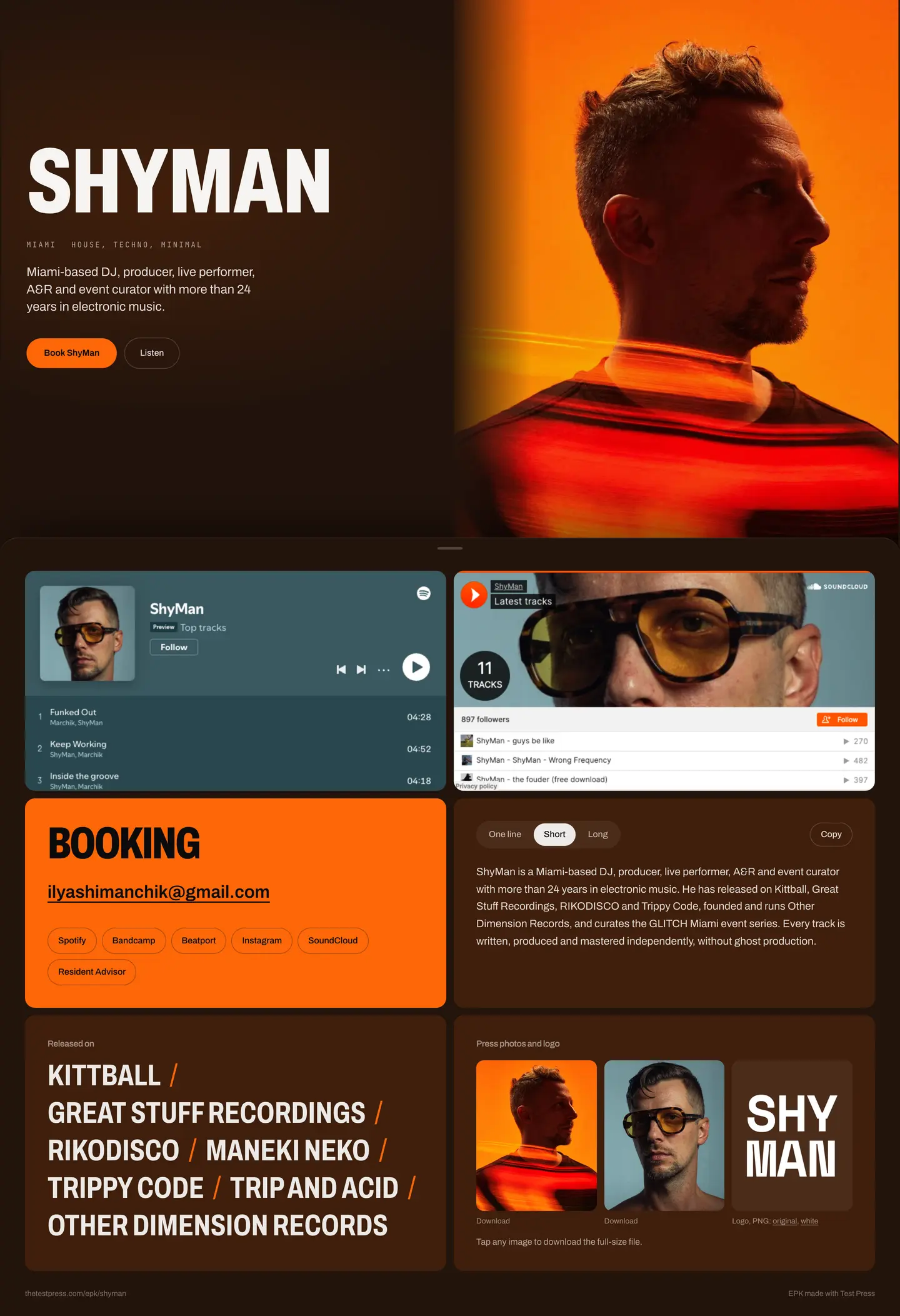 ShyMan EPK, full page