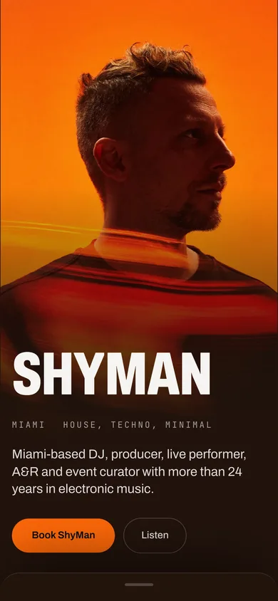 ShyMan EPK on a phone