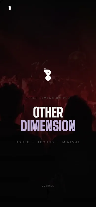 Other Dimension Records website on a phone